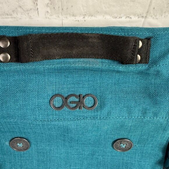 Ogio Midtown Messenger Computer Shoulder Laptop Bag Teal Blue - Picture 3 of 12